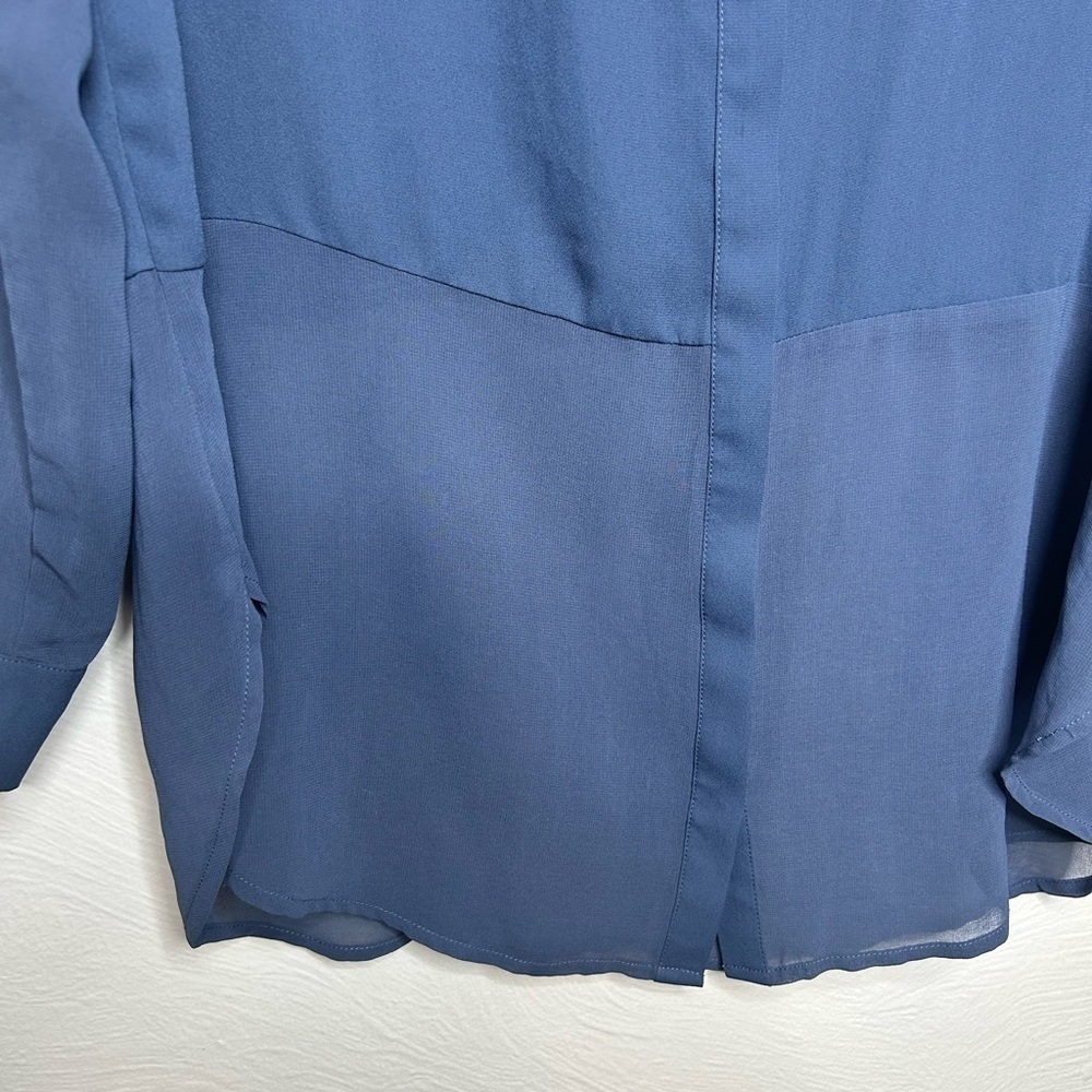 Anthropologie Pleione Button Down Top Blue Size Large - Picture 2 of 6